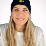 Berretto in cotone organico ricamato