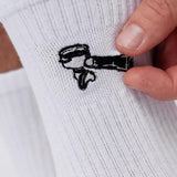 Porta schermo | Calzini in cotone organico ricamati