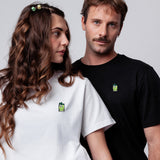 Gin Basil Smash | Besticktes Bio Baumwoll Unisex T-Shirt