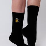 Maßkrug | Calzini in cotone biologico ricamati