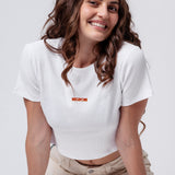 Negroni Signature | Besticktes Bio Baumwoll Cropped T-Shirt