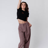 Negroni Signature | Besticktes Bio Baumwoll Cropped T-Shirt