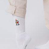 Wine Duet | Calzini in cotone organico ricamati