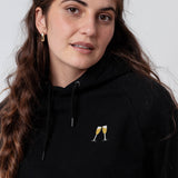 Sekt | Bestickter Bio-Baumwoll Unisex  Hoodie