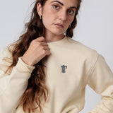 Espressokocher | Bestickter Bio-Baumwoll Unisex Pullover
