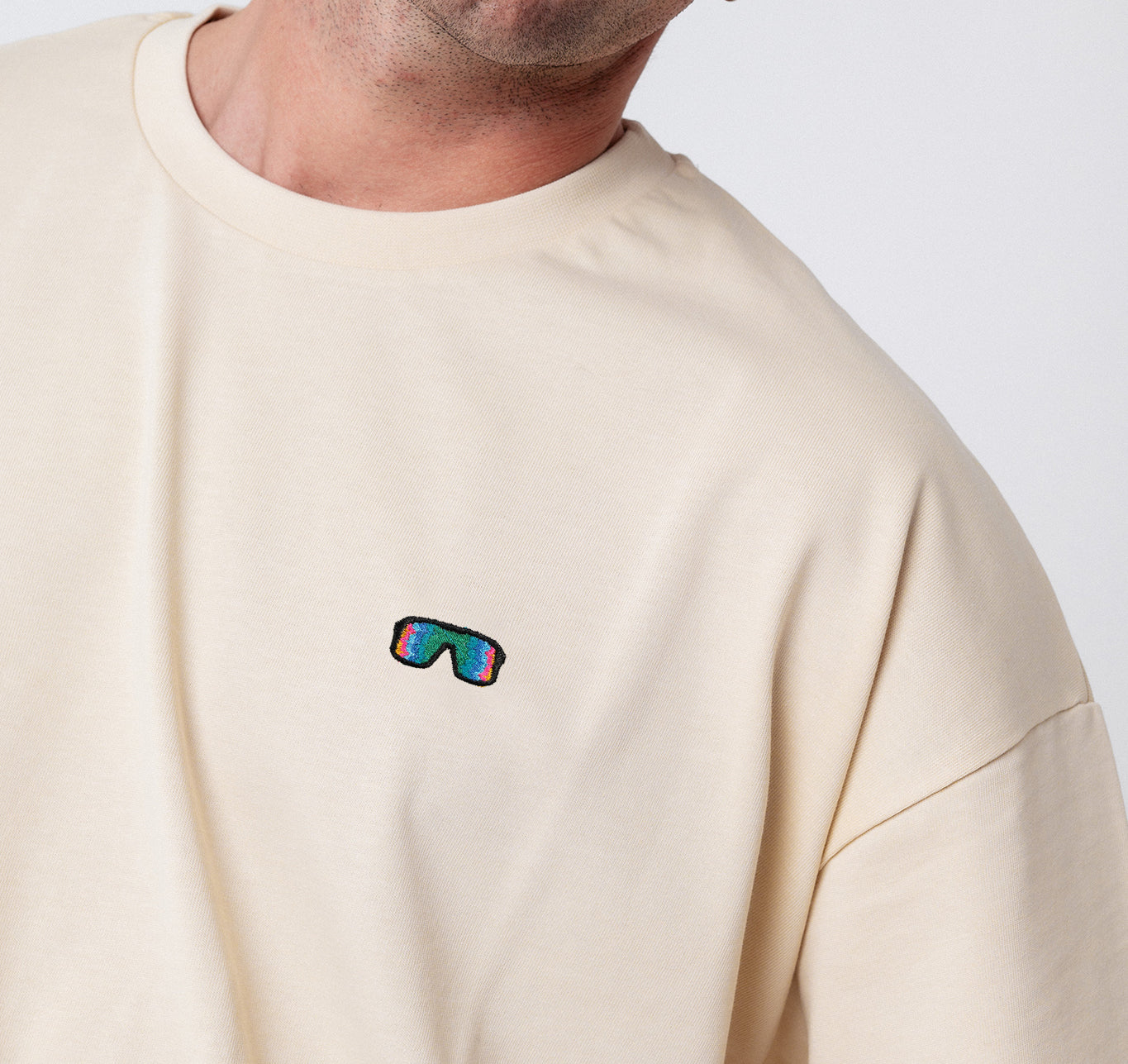 Schnelle Brille | Heavy Oversized Bio Baumwoll T-Shirt