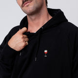 Glaserl Rotwein | Bestickter Bio-Baumwoll Unisex Hoodie