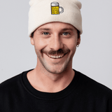 Berretto in cotone organico ricamato