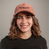 Sip Happens | Bestickte Bio Baumwoll Cord Cap