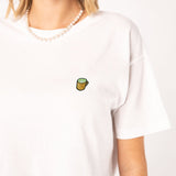 Matcha Latte | Besticktes Bio Baumwoll Cropped T-Shirt