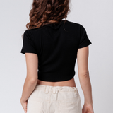 Cola Mix | Besticktes Bio Baumwoll Cropped T-Shirt