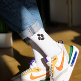 Coffee Beans | Calzini ricamati in cotone organico