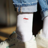 Cheers | Calzini ricamati in cotone biologico