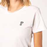 Espressokocher | Besticktes Bio-Baumwoll Frauen T-Shirt