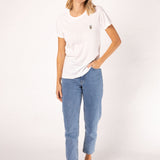 Latte Macchiato | Besticktes Bio Baumwoll Frauen T-Shirt