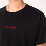 Caffé doppio | Besticktes Bio Baumwoll Unisex T-Shirt