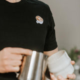 Flat White | Besticktes Bio Baumwoll Unisex T-Shirt