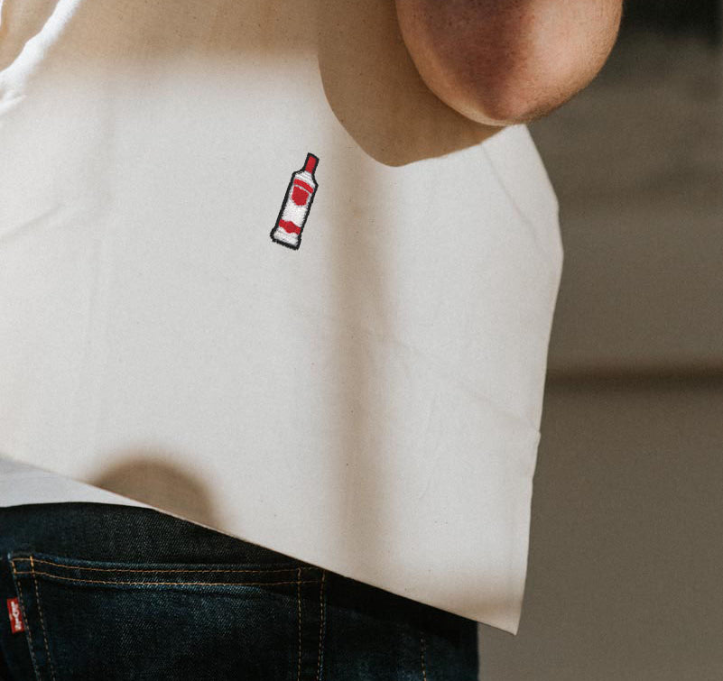 Vodka | Borsa in cotone biologico ricamata