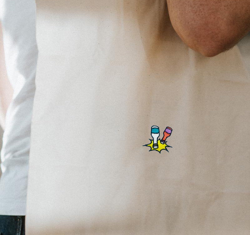 Little Knocker | Borsa in cotone biologico ricamata