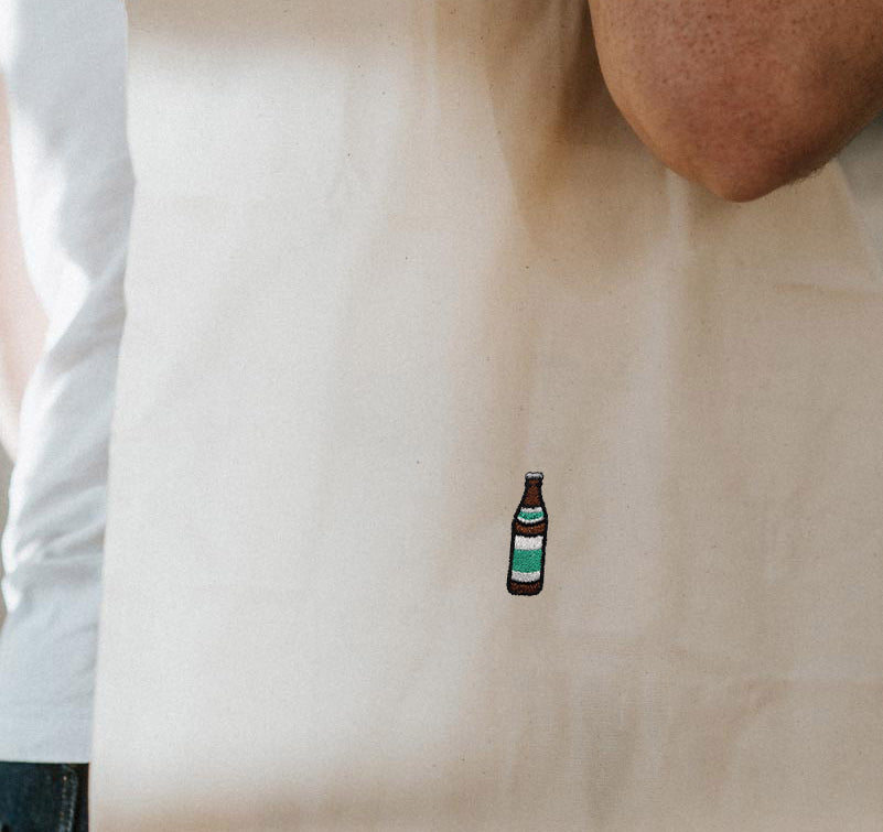 Borsa in cotone biologico ricamata