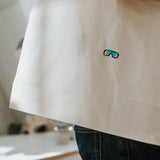 Occhiali veloci | Borsa ricamata in cotone biologico