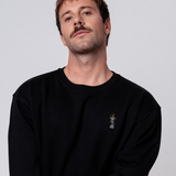 Espressokocher Boom | Bestickter Bio-Baumwoll Unisex Pullover