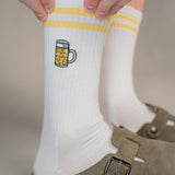 Maßkrug | Calzini in cotone biologico ricamati