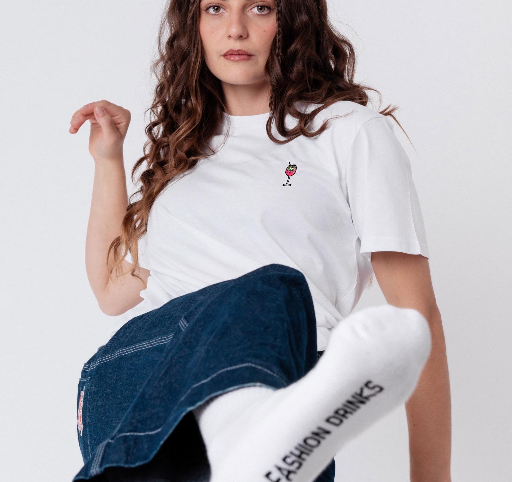 Sarti Spritz |  Besticktes Bio Baumwoll Frauen T-Shirt