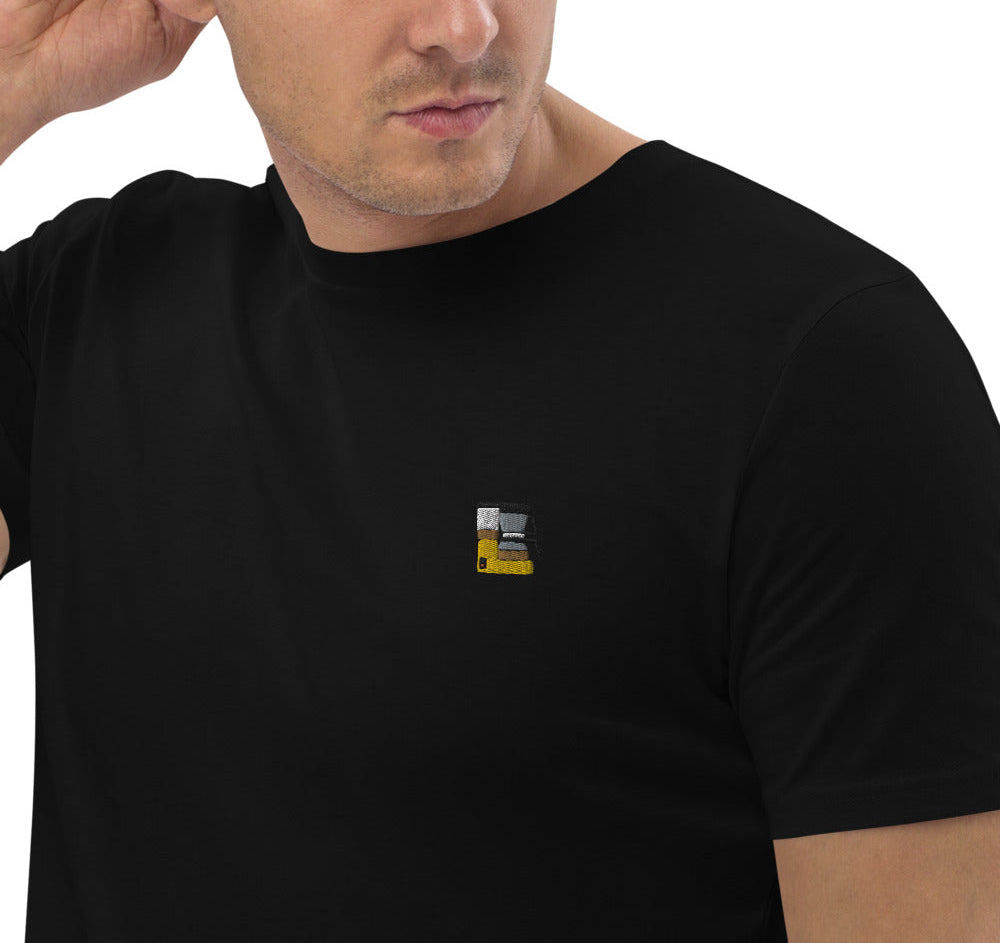 Macchina da caffè con filtro | Maglietta ricamata in cotone biologico