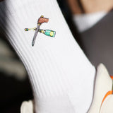 Champagne Sabre | Calzini in cotone organico ricamati