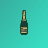 Borsa in cotone biologico ricamata Champagne