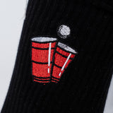 Beerpong | Calzino in cotone organico ricamato