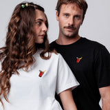 Beerpong Randtreffer | Besticktes Bio Baumwoll Unisex T-Shirt