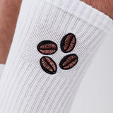 Coffee Beans | Calzini ricamati in cotone organico