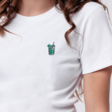Mojito | Besticktes Bio Baumwoll Cropped T-Shirt