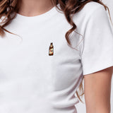 Bazi® | Besticktes Bio Baumwoll Cropped T-Shirt