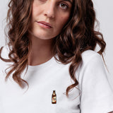 Bazi® | Besticktes Bio Baumwoll Cropped T-Shirt