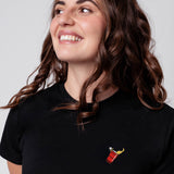 Beerpong Randtreffer | BBesticktes Bio Baumwoll Frauen T-Shirt
