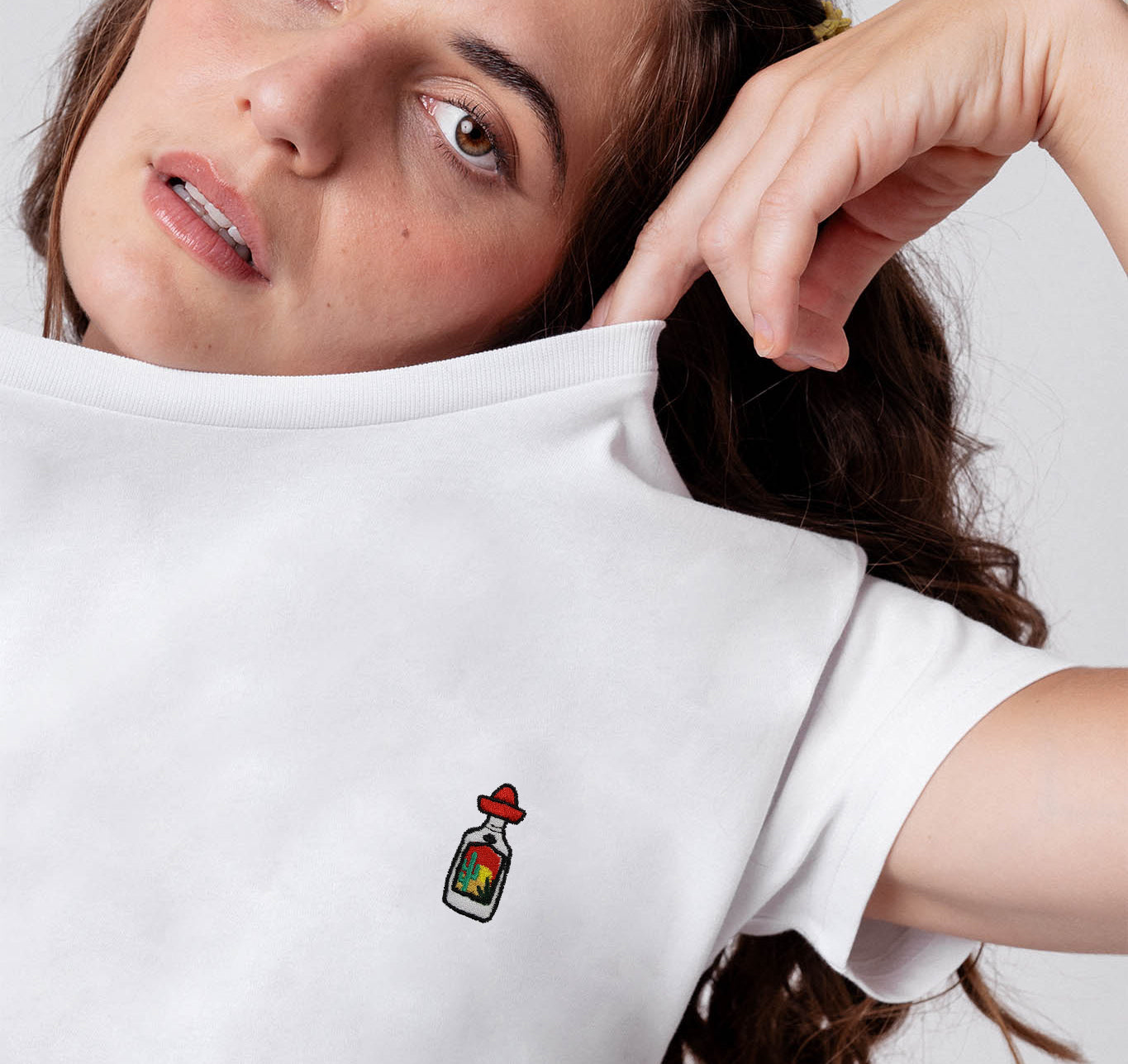 Maglietta da donna in cotone organico ricamata Sierra Tequila |