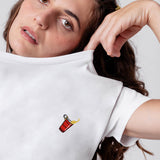 Beerpong Randtreffer | BBesticktes Bio Baumwoll Frauen T-Shirt
