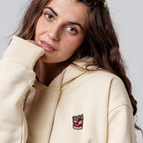 Felpa con cappuccio da donna in cotone biologico ricamata Negroni
