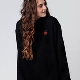 Felpa con cappuccio da donna in cotone organico ricamato Beerpong |
