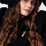 Felpa con cappuccio da donna in cotone biologico ricamato Mate |