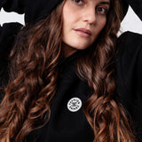 Felpa con cappuccio da donna in cotone organico ricamato Fashion Drinks |