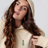 Carlsberg | Felpa con cappuccio da donna in cotone organico ricamato