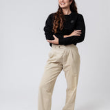 Maglione da donna in cotone biologico ricamato