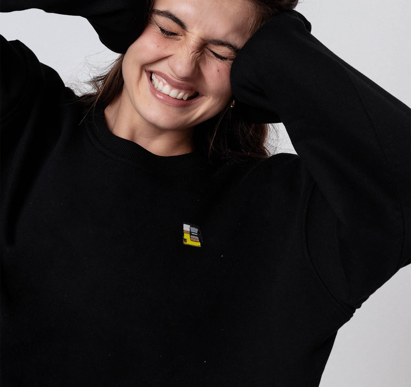 Filterkaffeemaschine | Bestickter Bio-Baumwoll Frauen Pullover
