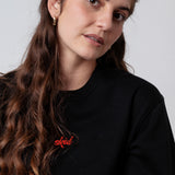 Maglione da donna in cotone organico ricamato Cheers Collection