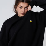 Filterkaffeemaschine | Bestickter Bio-Baumwoll Frauen Pullover