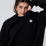 Maglione da donna in cotone biologico ricamato